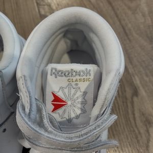 Reebok Classic shoes, white, size 8